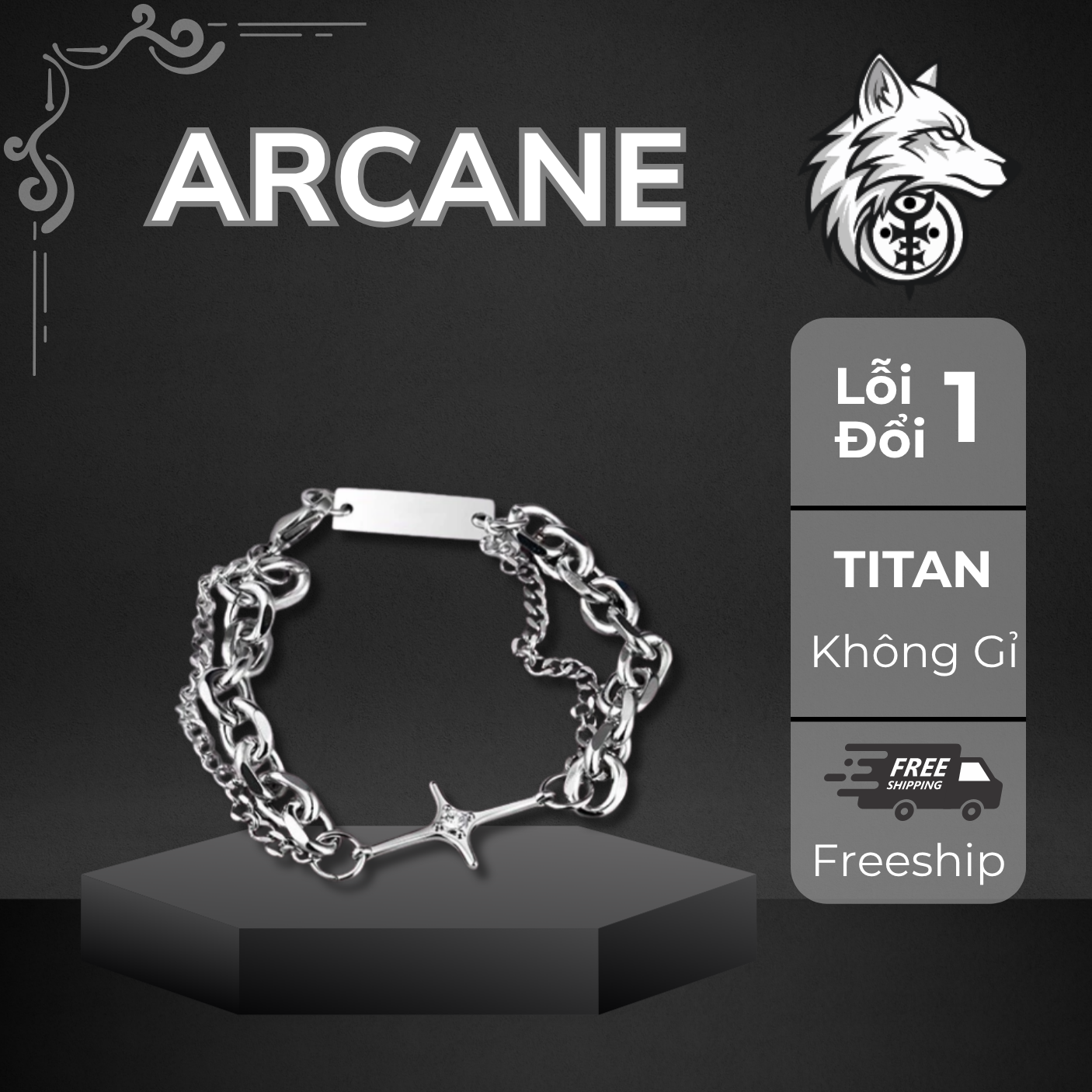 VÒNG TAY TITAN ARCANE CROSS - ARCANE