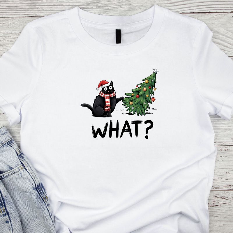 Cute Holiday Cat Lover T-Shirt Humorous Xmas Gift for Pet Owners - HeyBuy Store