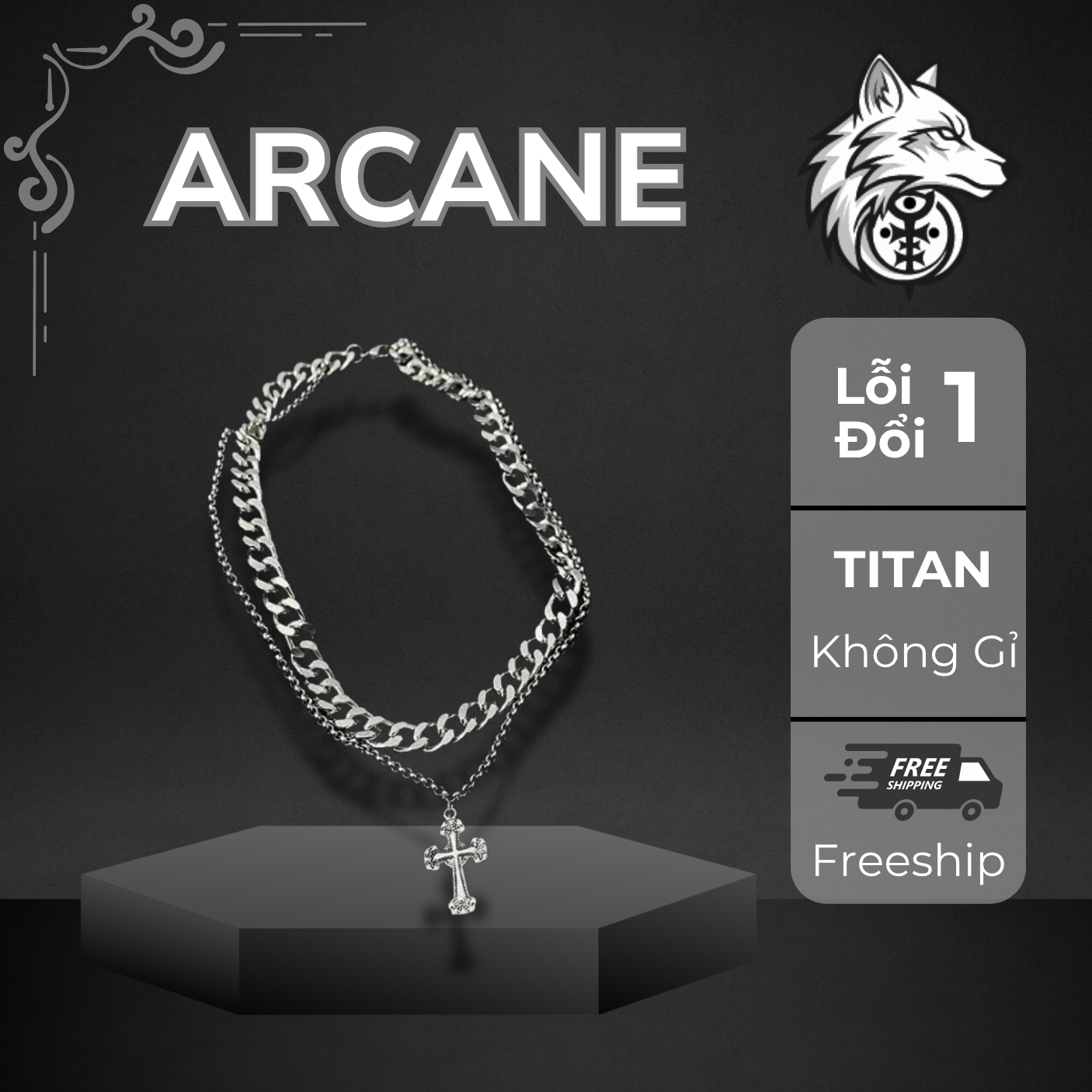 Dây Chuyền Titan Camen 2 lớp - ARCANE