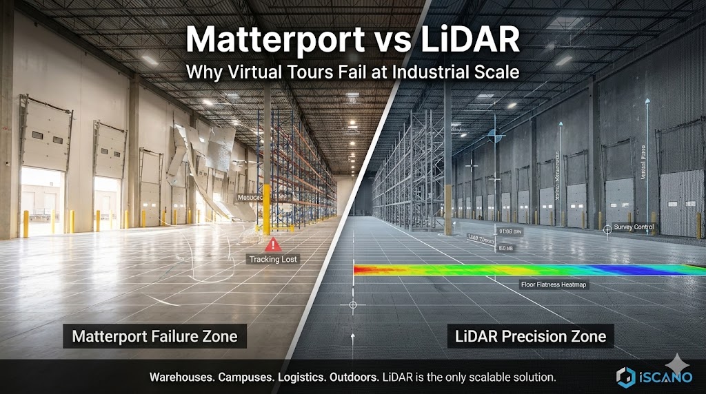Matterport for Commercial Real Estate: Why It Fails in Warehouses