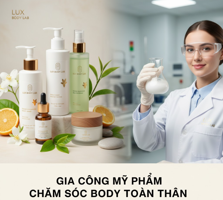 Gia công mỹ phẩm chăm sóc body toàn thân trọn gói tạo độc quyền