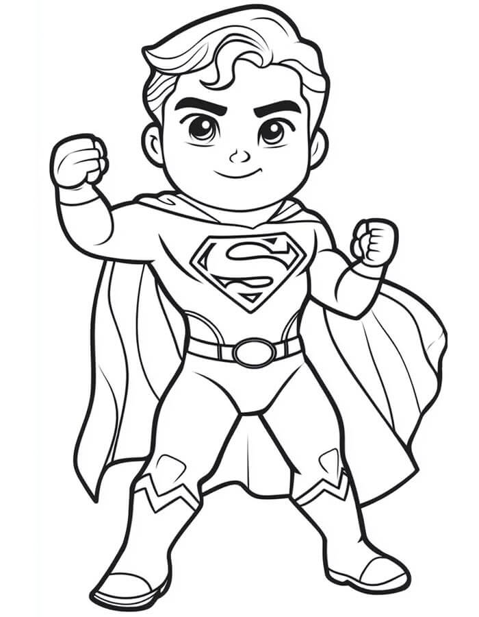 Disegni di Superman da colorare per bambini - Paginacolorare.com