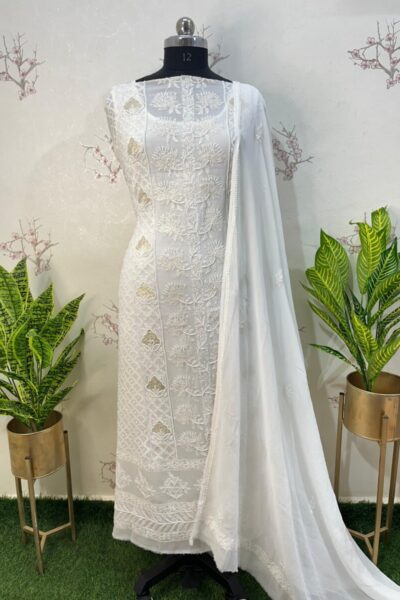 Buy Chikankari Saree Lucknow | Hand-Embroidered Sarees | Velvyana