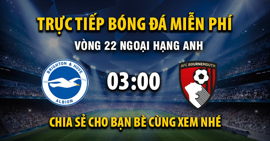 Xem trực tiếp Brighton vs AFC Bournemouth vào lúc 03:00, ngày 20/01/2026 - Deletionpedia.org