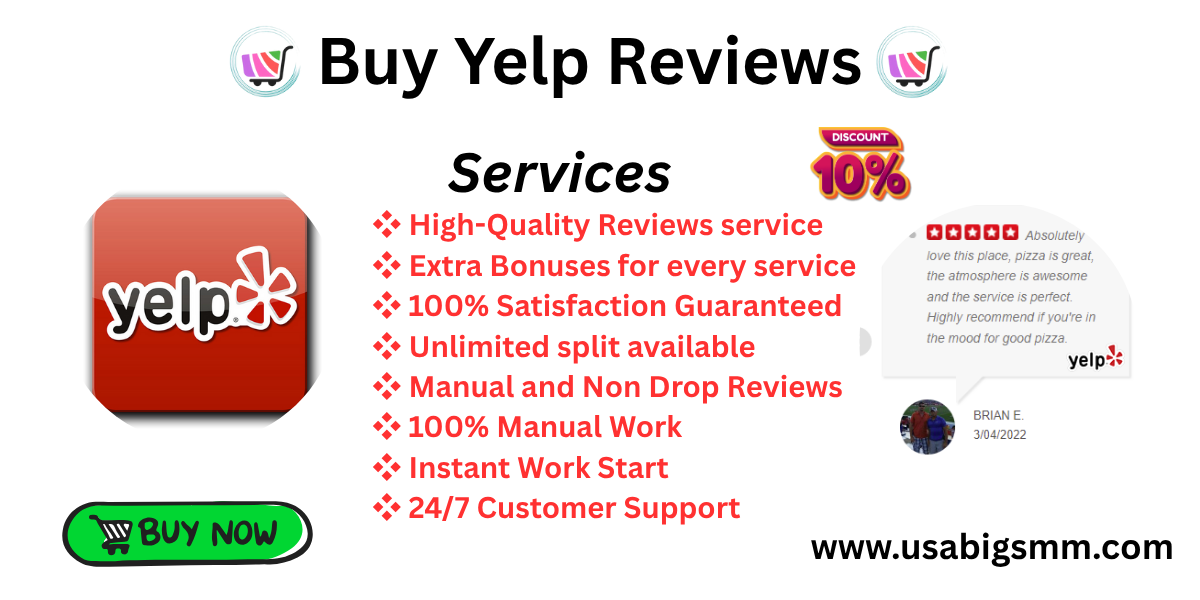 Buy Yelp Reviews - 100% Manual and Non Drop Reviews