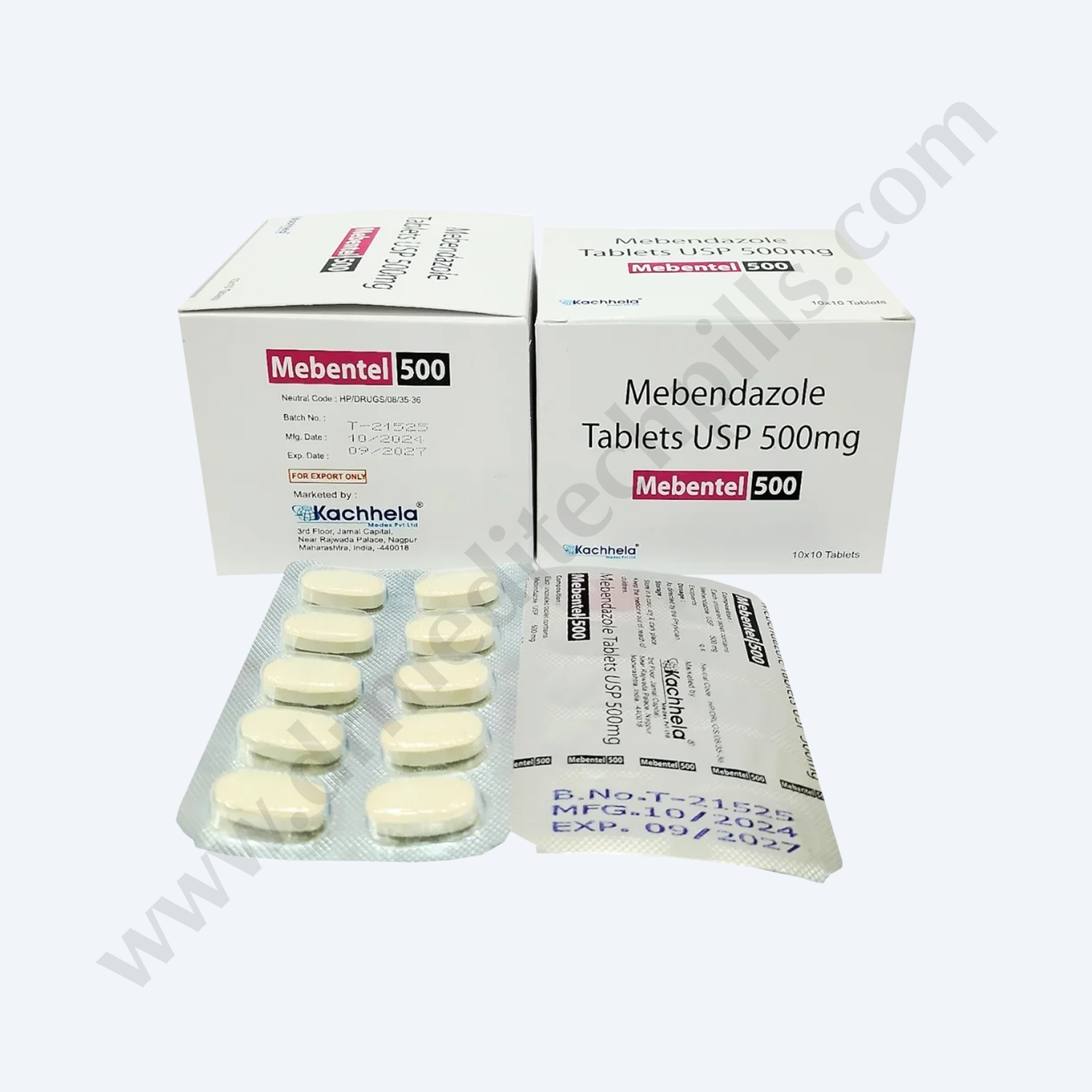 Buy Mebentel 500 Mg (Mebendazole) Tablet Online | Dr Meditech Pills