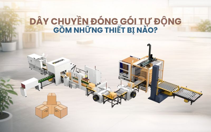 Dây chuyền đóng gói tự động gồm những thiết bị...