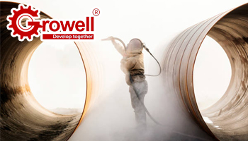 Bắn cát tẩy rỉ sét kim loại cho kết cấu thép và bề mặt lớn