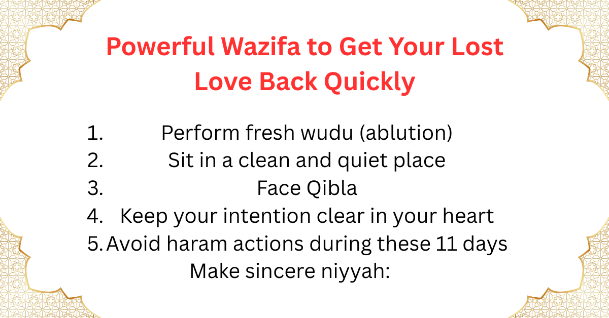 Powerful Wazifa to Get Your Lost Love Back Quickly – Karma Align Muslim
