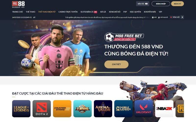 Thể thao eSports M88 - Cá cược thể thao điện tử đỉnh cao