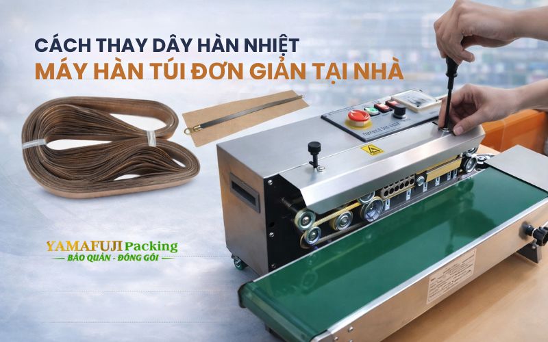 Cách thay dây hàn nhiệt máy hàn túi đơn giản tại...