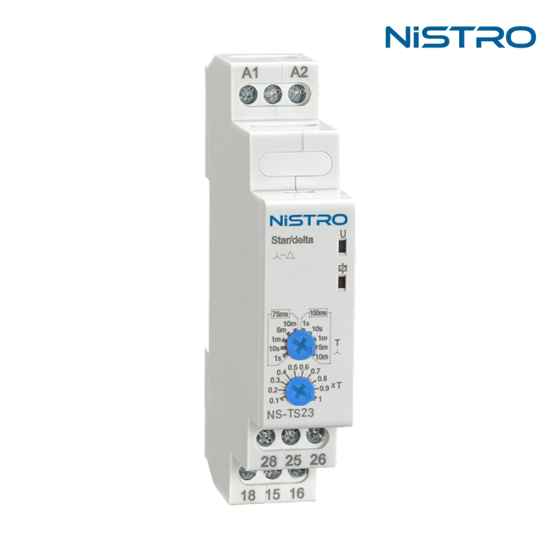 Rơ le thời gian khởi động sao - tam giác NS-TS23 NiSTRO - 8A/AC1 - AC/DC 24-240V
