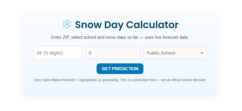 Snow Day Calculator