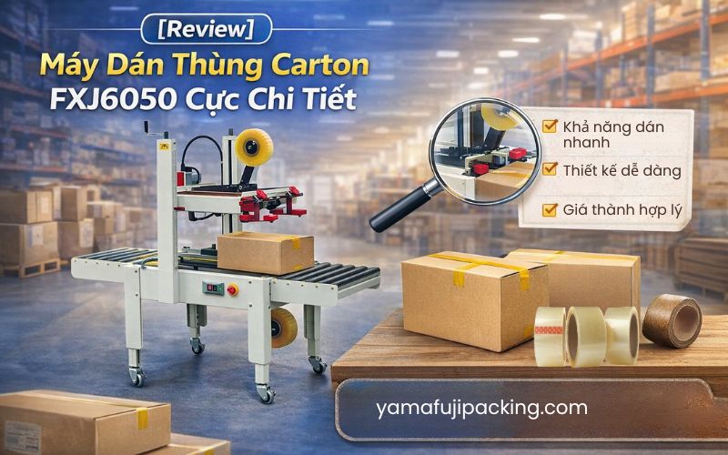 [Review] Máy dán thùng carton fxj6050 cực chi tiết