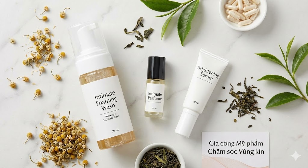 Nhà máy gia công mỹ phẩm chăm sóc vùng kín trọn gói chuẩn công thức