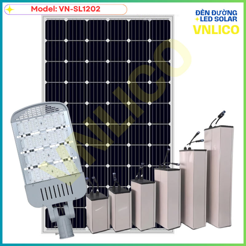 Đèn Đường SOLAR VN-SL1202 Uy Tín, Ưu Đãi 9%, CO CQ Đầy Đủ