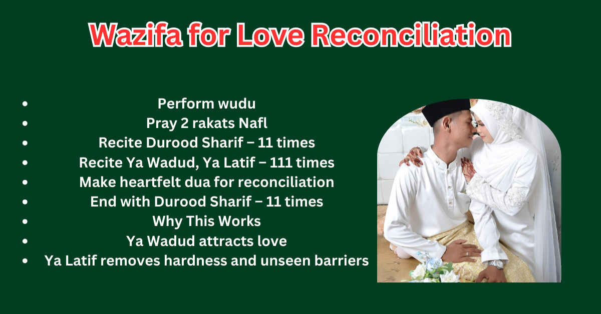 Wazifa for Love Reconciliation – Islamic Dua For Love Back