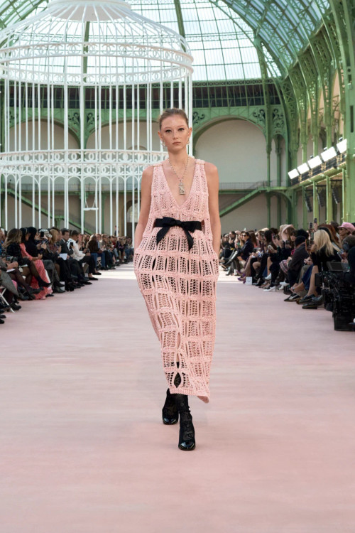 Chanel SPRING-SUMMER 2025   DRESS   Cotton & Silk  Pink - BVPRIVE