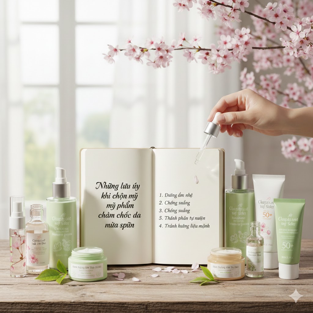 Những lưu ý khi chọn mỹ phẩm chăm sóc da mùa xuân - Newcare - Mỹ phẩm Nhật Bản cao cấp