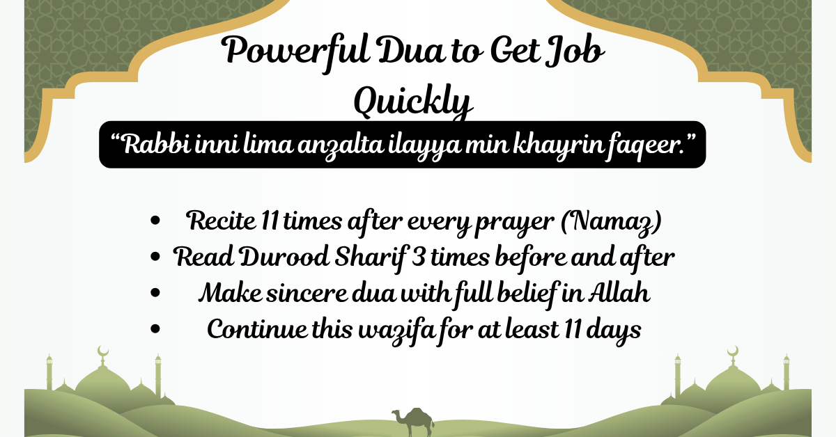 Powerful Dua to Get Job Quickly – Islamic Dua For Love Back