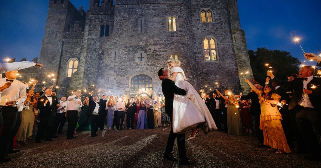 Wedding day Fireworks at Kilkea Castle