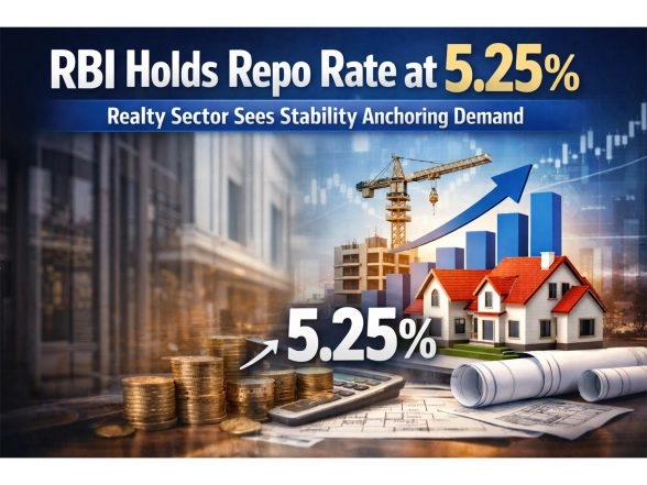 Business News | RBI Holds Repo Rate at 5.25 Percent: Realty Sector Sees Stability Anchoring Demand | LatestLY