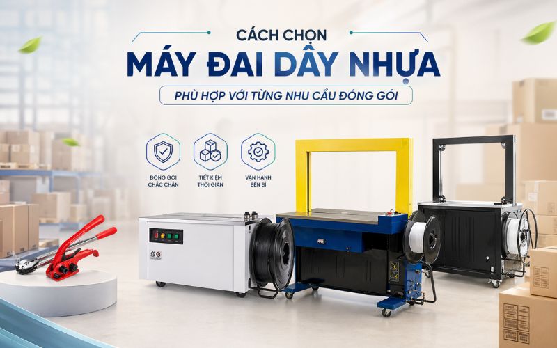 Cách chọn máy đai dây nhựa phù hợp với từng nhu cầu đóng...