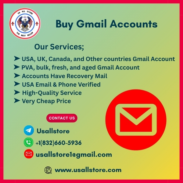 Buy Gmail Accounts - 100% Safe And Fast Delivery.