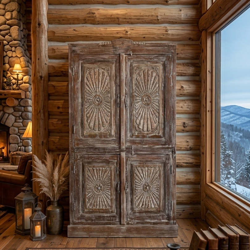 Cozy, Rustic Retreat, and Antique Farmhouse Cabinets