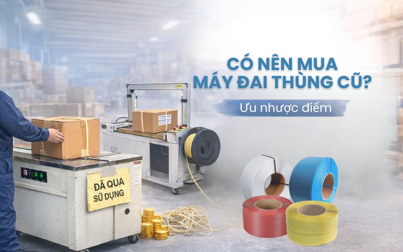 Có nên mua máy đai thùng cũ? Ưu nhược điểm