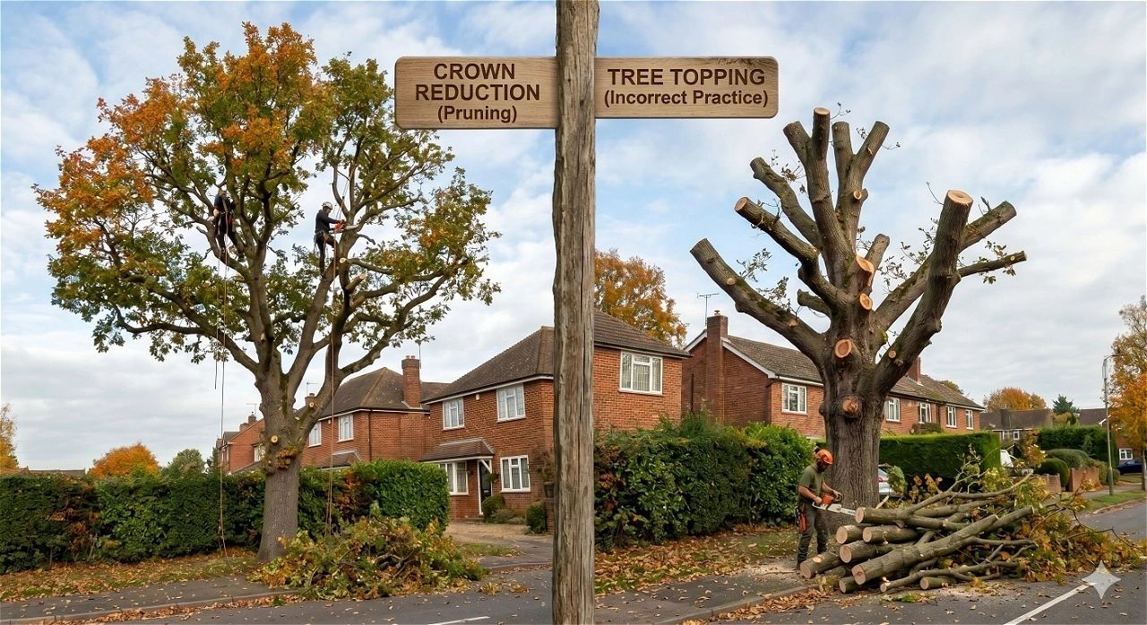 Is Crown Reduction the Same as Tree Topping — And Which One Does