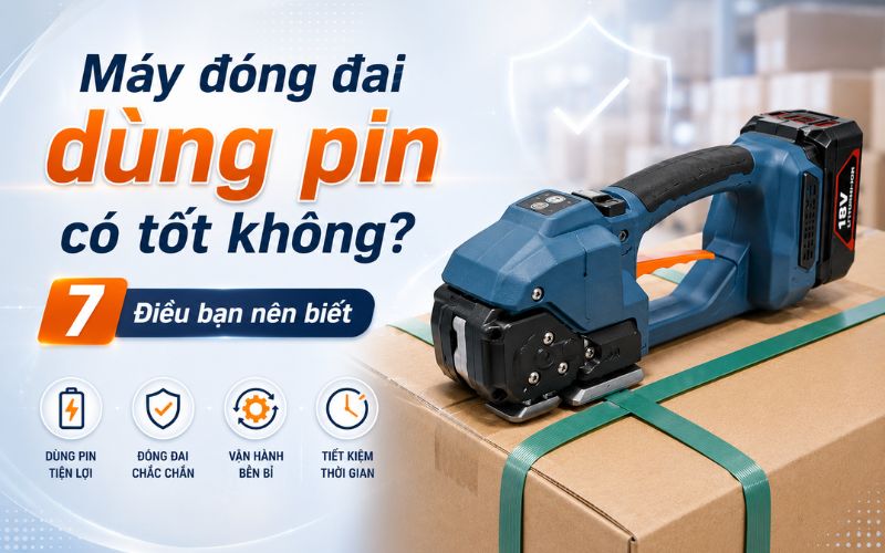 Máy đóng đai dùng pin có tốt không? 7 Điều bạn nên...