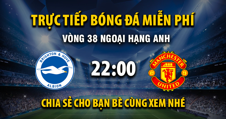 Trực tiếp Brighton vs Manchester United lúc 22:00, ngày 24/05 -