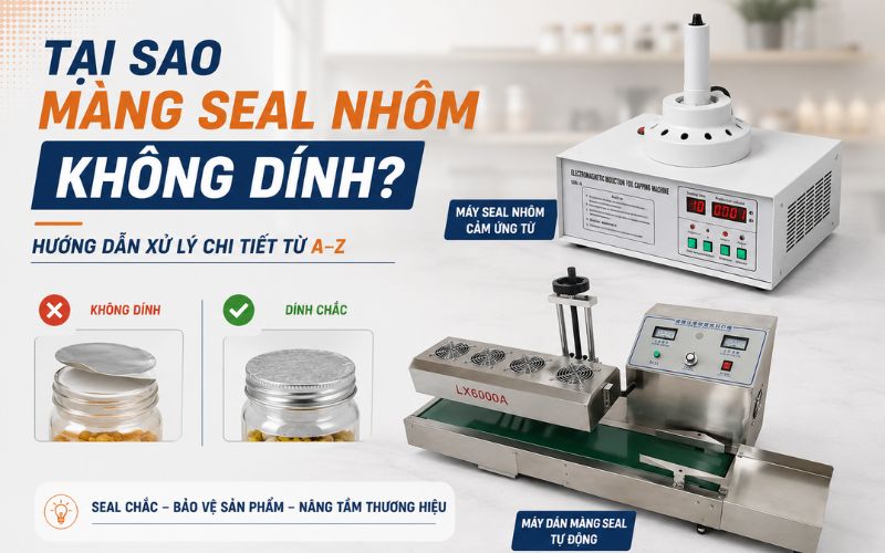 Tại sao màng seal nhôm không dính? Hướng dẫn xử lý chi tiết...
