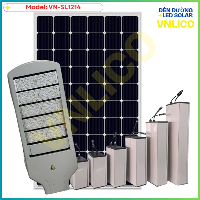 Đèn Đường SOLAR VN-SL1214 - Có CO CQ Đầy Đủ, Lắp Tận Nơi